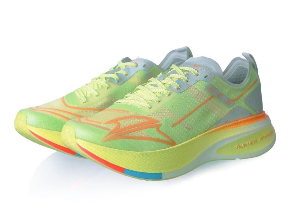 Carbon Plate Running Shoes for Men - Cushioned, Lightweight, Breathable, Non-Slip Road Sneakers-Green