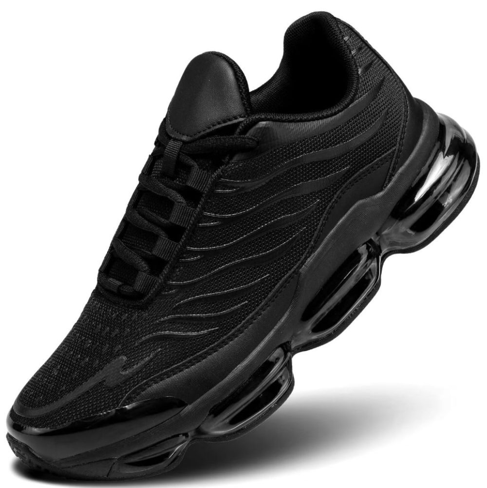 Men's Air Running Shoes Non Slip Workout Casual Sport Shoes for Men Basketball Sneakers Fashion Tennis Sport Fitness Cross Trainers - Black Monochrome