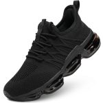 Men's Air Running Shoes Non Slip Workout Casual Sport Shoes for Men Basketball Sneakers Fashion Tennis Sport Fitness Cross Trainers - Z02 Black
