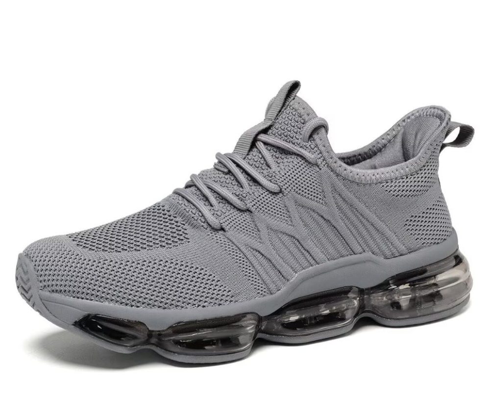 Men's Air Running Shoes Non Slip Workout Casual Sport Shoes for Men Basketball Sneakers Fashion Tennis Sport Fitness Cross Trainers - Z02 Grey