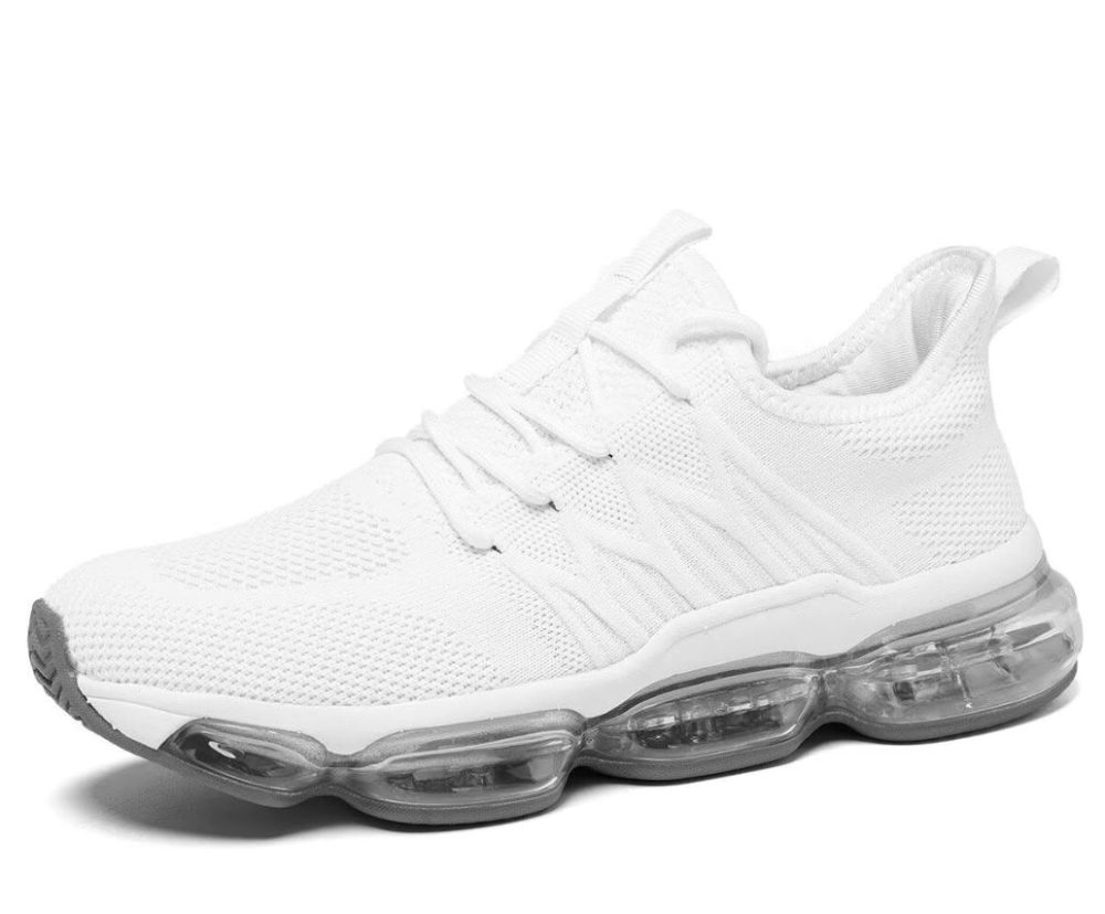 Men's Air Running Shoes Non Slip Workout Casual Sport Shoes for Men Basketball Sneakers Fashion Tennis Sport Fitness Cross Trainers - Z02 White