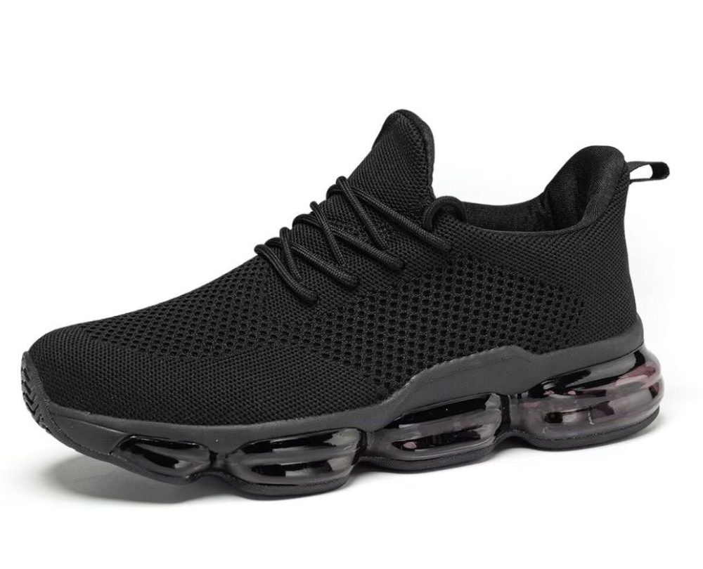 Men's Air Running Shoes Non Slip Workout Casual Sport Shoes for Men Basketball Sneakers Fashion Tennis Sport Fitness Cross Trainers - Z06 Black