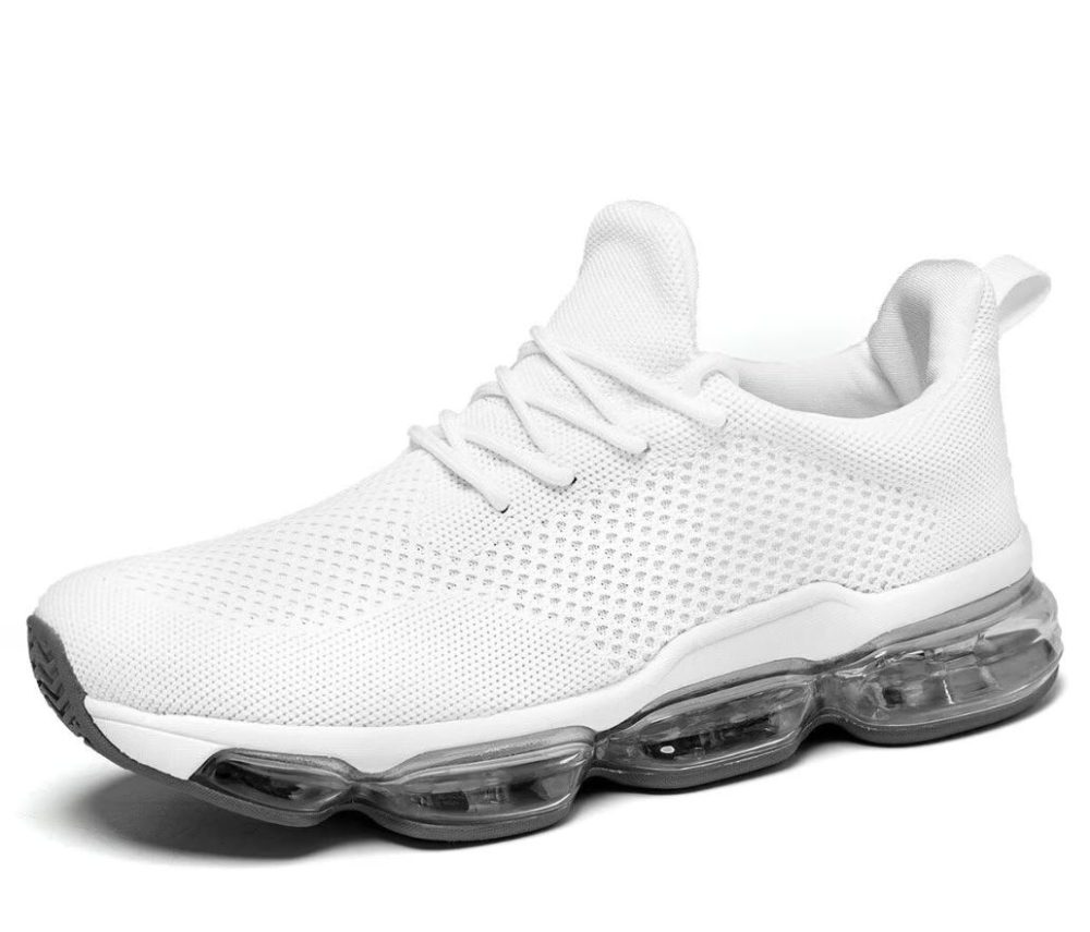 Men's Air Running Shoes Non Slip Workout Casual Sport Shoes for Men Basketball Sneakers Fashion Tennis Sport Fitness Cross Trainers - Z06 White