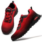 Men's Trail Running Shoes Fashion Walking Hiking Sneakers for Men Tennis Cross Training Shoe Outdoor Snearker Mens Casual Workout Footwear - Red