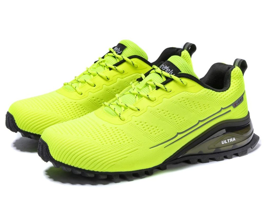 Men's Trail Running Shoes Fashion Walking Hiking Sneakers for Men Tennis Cross Training Shoe Outdoor Snearker Mens Casual Workout Footwear - Fluorescent Green