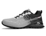 Men's Trail Running Shoes Fashion Walking Hiking Sneakers for Men Tennis Cross Training Shoe Outdoor Snearker Mens Casual Workout Footwear - Black Grey